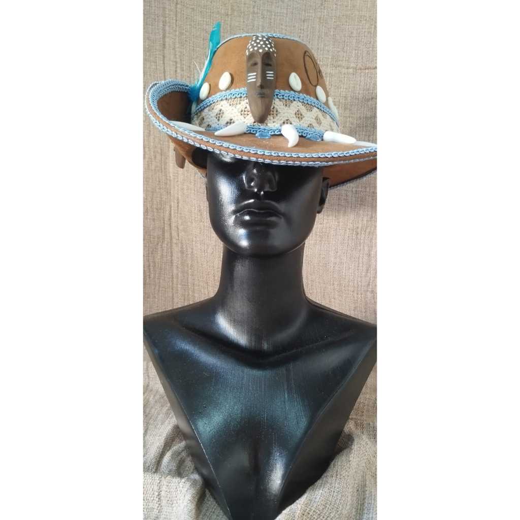 🌿 CHAPÉU DE OXÓSSI ARTESANAL AZUL– UMBANDA E CANDOMBLÉ - QUALIDADE E ...