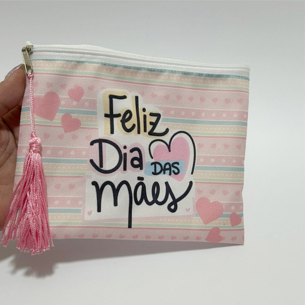 Kit 10 Necessaires Bolsinha  18x14 cm lembracinha Dia Das Mães em Oferta na Shopee