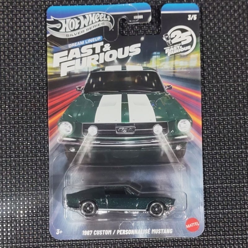 Hot Wheels Silver Series 1967 Custom Ford Mustang Fast Furious