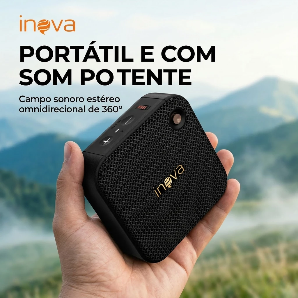 Caixa de som bluetooth portátil INOVA alto falante bluetooth rádio alto falante à prova d'água