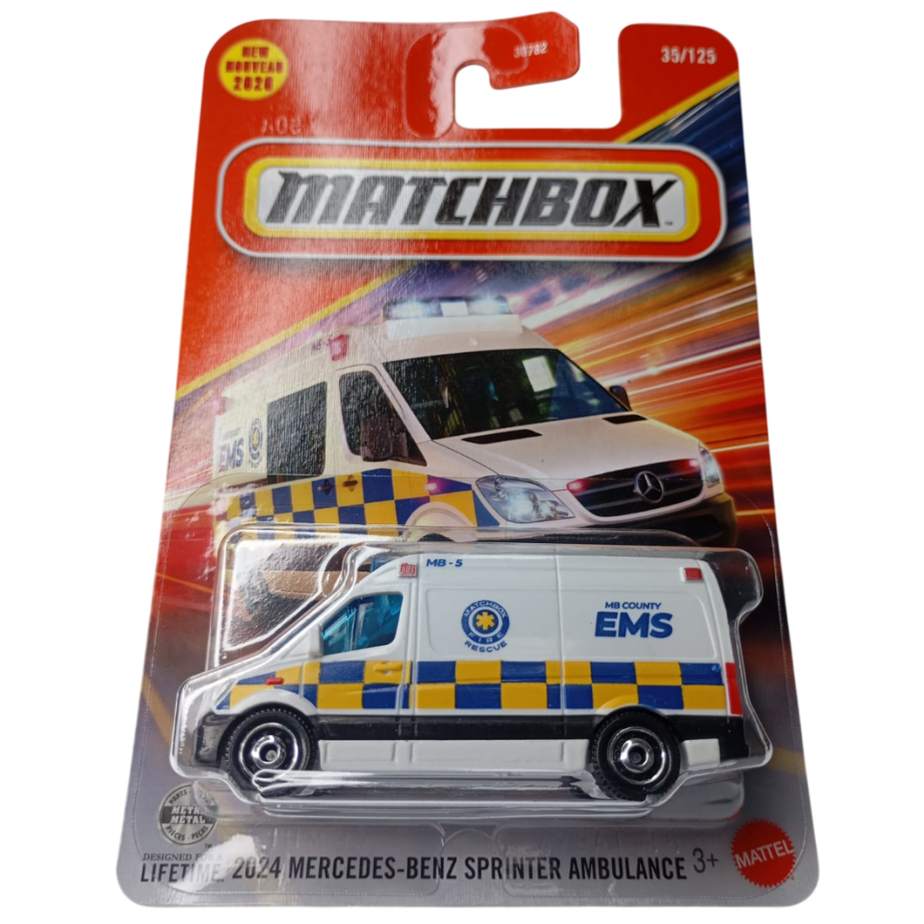 Carrinho Miniatura Matchbox 2024 Mercedes-benz Sprinter Ambulance Jhm32 ...