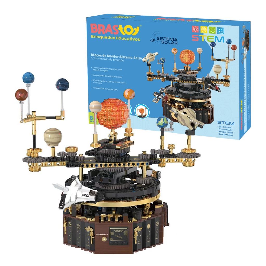 Brastoy Solar Sistema Modelo Blocos De Madeira- Blocos De Puzzle