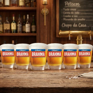 Copos Para Chopp Old Fashioned Brahma 210ml Cozinha, Bar e Restaurante - Ruvolo
