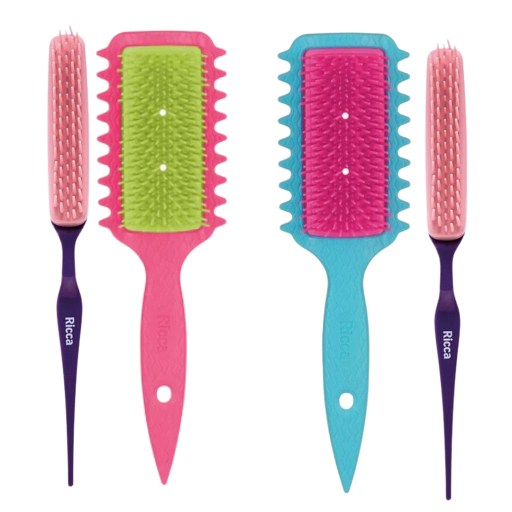 Combo Escova Flex Fitagem Curl e Pente Para Fitagem Ricca Cacheadas ...