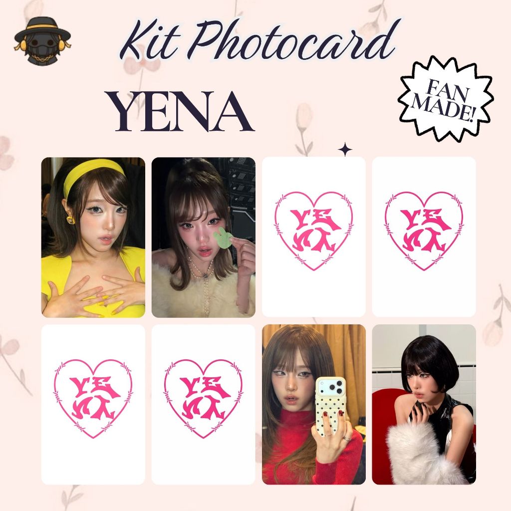 Photocard YENA - fanmade, FRENTE E VERSO kpop, Catch Catch - Choi