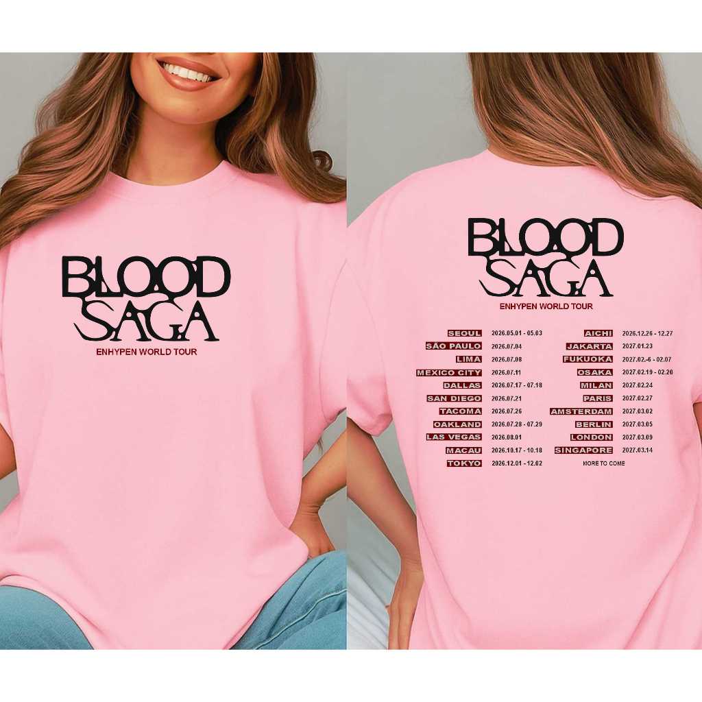 Camiseta Blood Saga En hypen Unissex 100% Algodão | Shopee Brasil