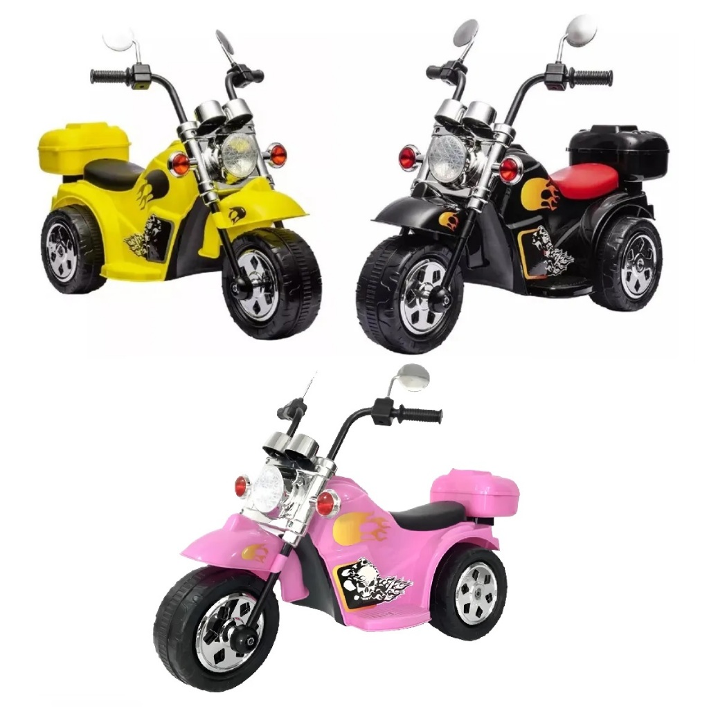Motoca Motinha Elétrica Infantil Tipo Harley Bateria 6V Zippy Toys Com Música e Luzes | Shopee Brasil