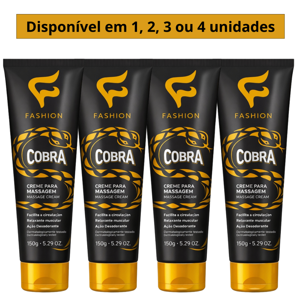 Creme Massageador Veneno de Cobra 150g Fashion Cosméticos