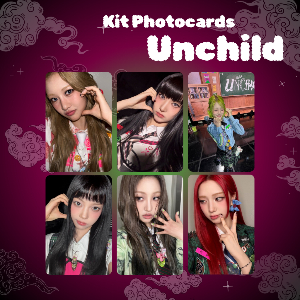 Photocards UNCHILD Selca Kpop Tina Yeeun Heekie Ako Evon Haeun