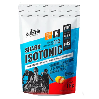 Isotonico 1kg Shark Pro Com Vitaminas e Sais Minerais - Sabor Morango Com Maracuja