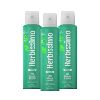 Kit Desodorante Antitranspirante Aerossol Zero Alumínio Herbíssimo Serenity 150ml (3 unidades)