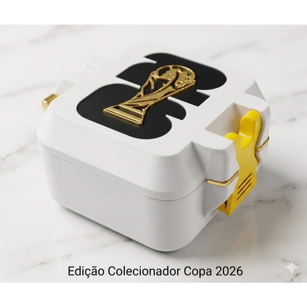 Caixa Copa Do Mundo Maleta Futebol Álbum Para +200 Figurinha