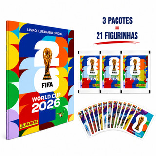 Álbum Oficial Copa Do Mundo 2026 Brochura + Figurinhas FIFA Original Futebol Colecionáveis — foto 3 — Achou Levou Brasil