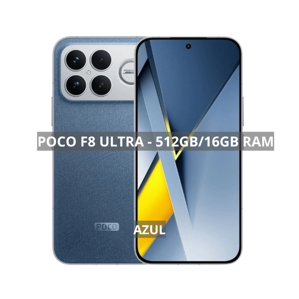 Xiaomi Poco F8 Ultra 5G, 256/512GB + 12/16GB RAM, Câmera 50 MP