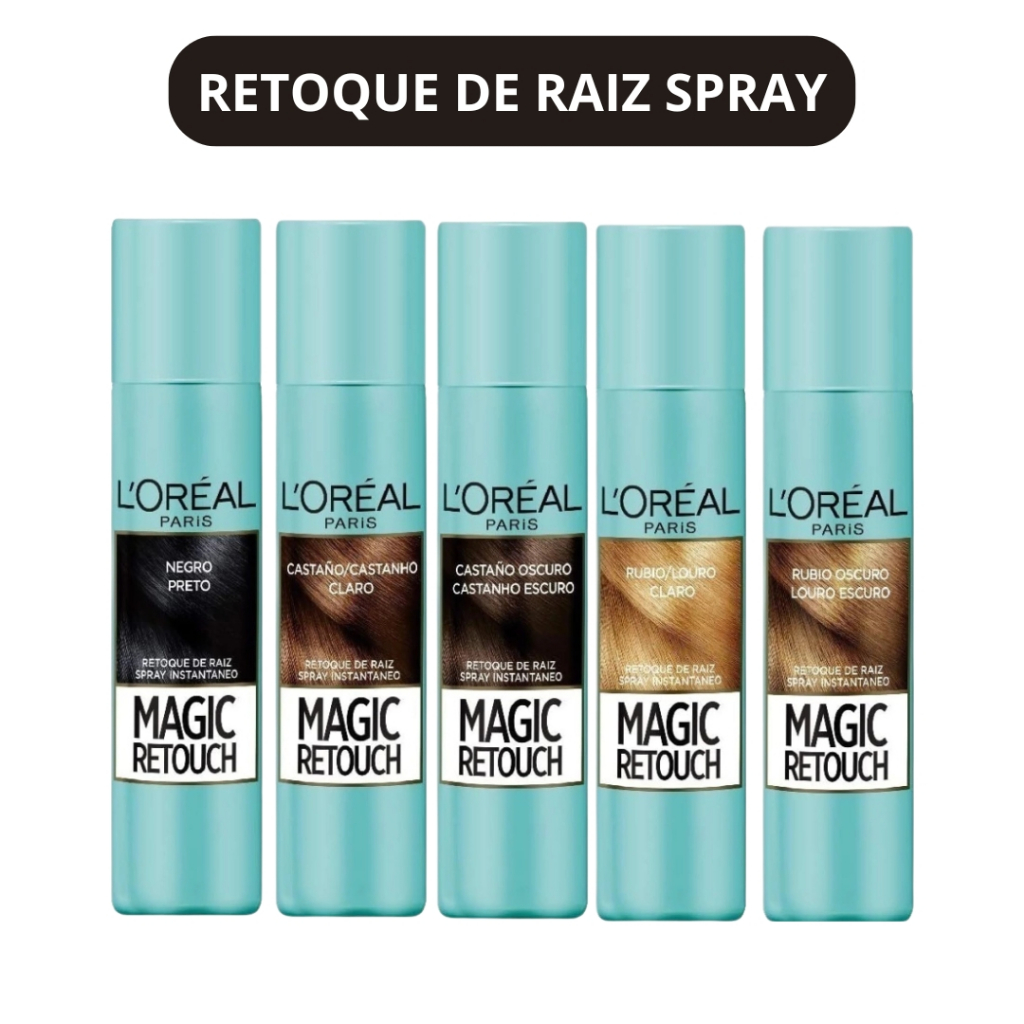 Retoque de Raiz Magic Retouch Spray Loreal Paris 75ml | Shopee Brasil