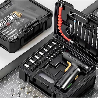Kit Parafusadeira Elétrica Sem Fio 47 Chaves Fenda Philips