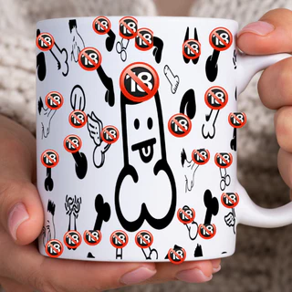 Caneca Xicara Pegadinha Adulto Engraçada Presente Despedida Solteira Amigo Secreto Brincadeira Porcelana 325ml