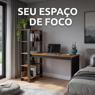 Escrivaninha Home Office Artemis Para Quarto E Sala Estudo E Trabalho Notebook Premium Mesa Luxo