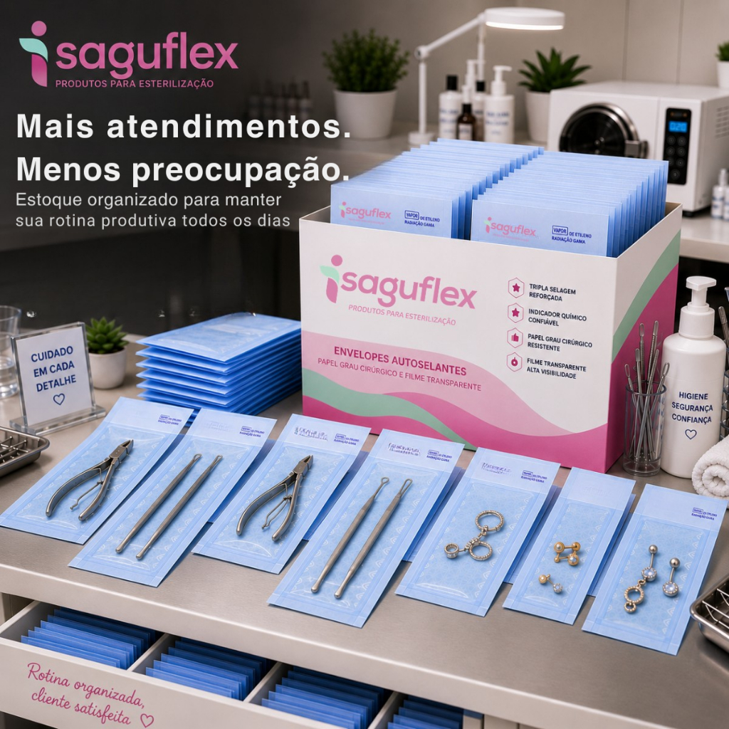 Detergente Enzimático 1L 100 Envelope Para Esterilização 9x26cm