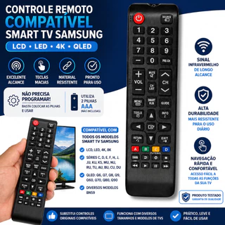 Controle Remoto Smart TV Compatível Com SAMSUNG TODOS OS MODELOS Substituição Reposição Reserva
