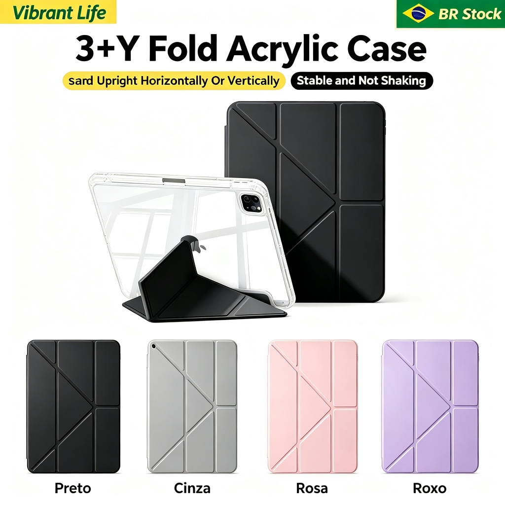 Capa Inteligente Com Suporte Para Caneta Para IPad Air 5 Air 6 A16 11th ...