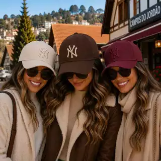 boné new york ny aba curva fitão unissex estilo urbano ajustável casual