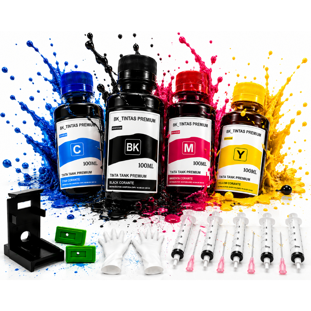 Tinta Recarga Para Hp Cartucho Impressora 2975 2875 2874 668 667 664 662 122 60 21