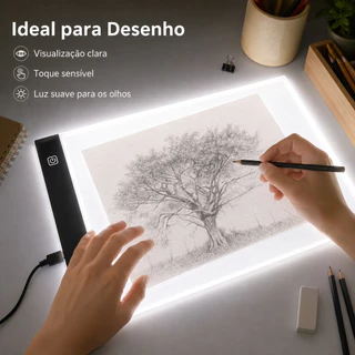 Mesa De Led Luz Branco Desenho Transposição A4 Profissional