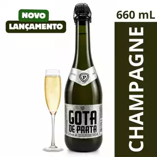 Champagne Gota de Prata Espumante Branco Leve Doce Drink