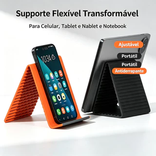 Suporte Flexível Para Telefone Dobrável Tablet Laptop De Mesa De Silicone Universal Ajustável Portátil Viagens