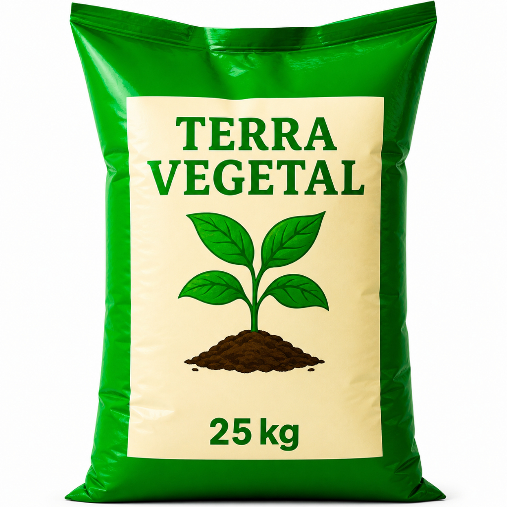 Terra Vegetal 25kg Rico Nutrientes Plantio Jardim Horta Vasos Substrato ...