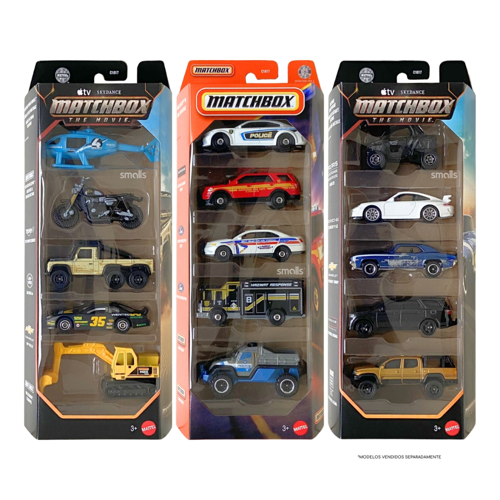 Matchbox 戦車など　5台セット Matchbox - Pack com 5 Carrinhos à Escolha - 1:64 | Shopee Brasil