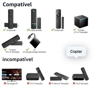 Controle Remoto de Voz para Fire TV Stick 4K - Compatível com Voz,| Pilhas Inclusas|
