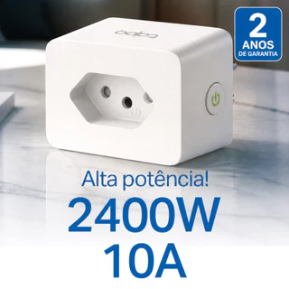 Tomada Inteligente Wi-fi TP-link Tapo P110 (2 uni.), Bivolt, 10A/2400W, 127/220v, Controle Remoto