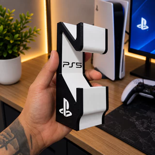 Suporte Duplo Controle PS5 PS4 Organizador Base Gamer Para 2 Controles Mesa