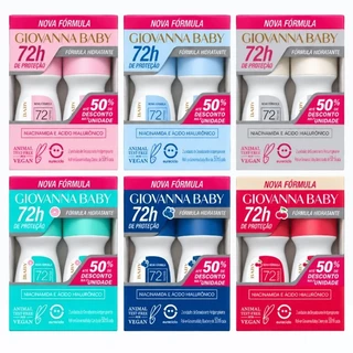 Kit 2️⃣ Desodorantes Antitranspirante Roll-on Giovanna Baby – 100ml Total