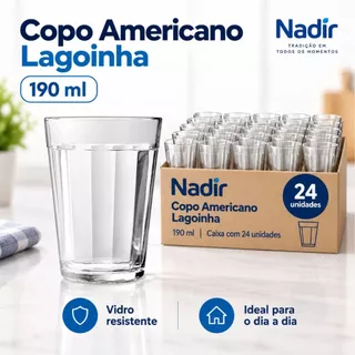 Copo Americano Lagoinha 190Ml Caixa com 24 Unidades | Nadir