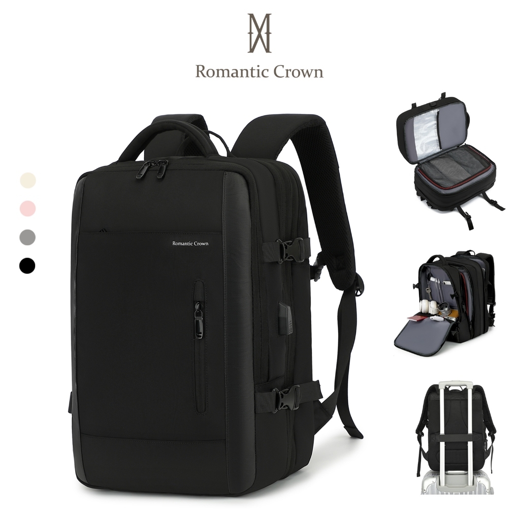 ROMANTIC CROWN Mochila de Viagem MascuIino e Feminina ImpermeaveI Reforçada Executiva para