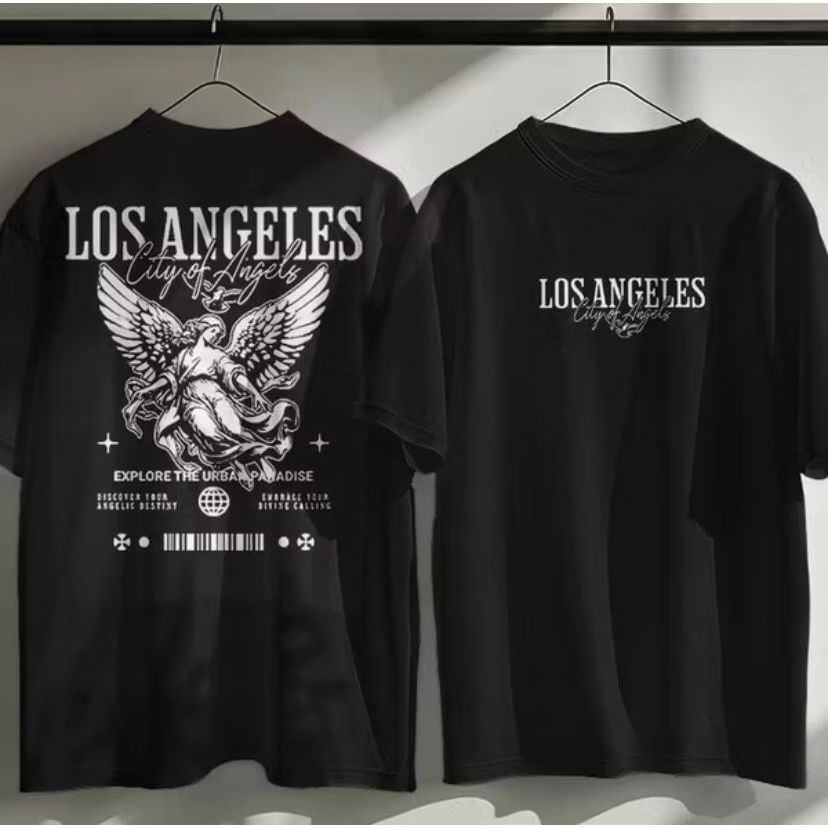 Camiseta Los Angeles City Of Angels Masculina Estampa Angel