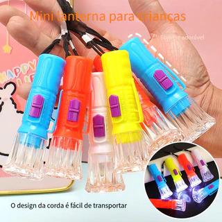 Kit Mini Lanterna LED Portátil com Bateria Inclusa para Camping