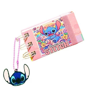 Mini Livro De Colorir Stitch Rosa Caderno de Pintar Chaveiro Capa Dura Desenho Pintura em Oferta na Shopee