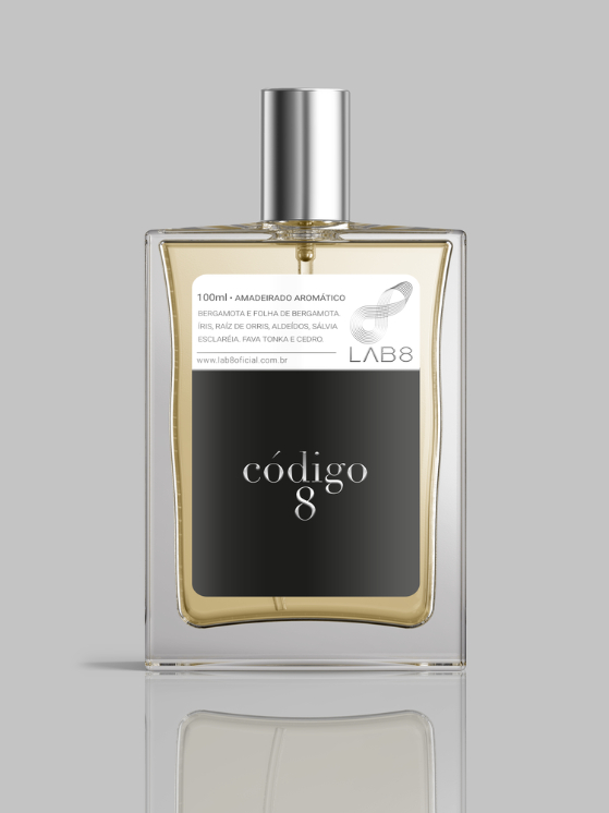 Perfume Masculino Código 8 LAB 8 EDP 100ml | Amadeirado Aromático