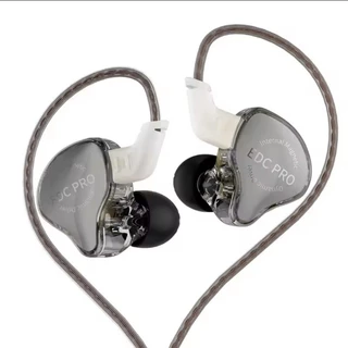 Fone de Ouvido Kz EDC Pro original Hi-Fi profissional, sem microfone, cabo OFC, fio 3,5 mm, harman tangzu kunten trn qkz