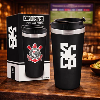 Copo Térmico Corinthians 450ml Emborrachado Denver