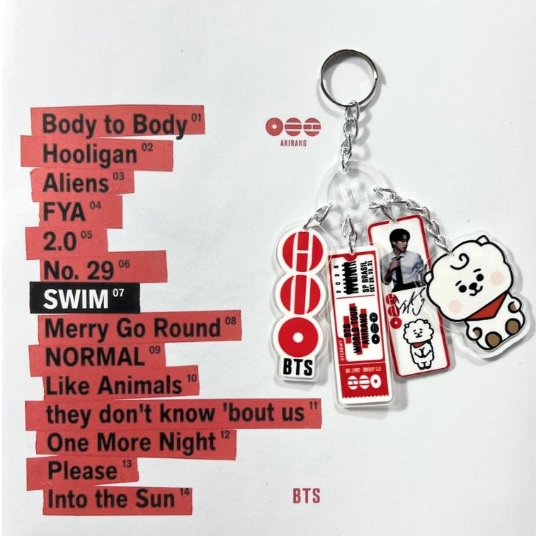BTS WORLD TOUR ARIRANG キーホルダー 赤 白 2色セット BTS chaveiro tematico bts world tour arirang | chaveiro bts, jimin