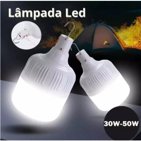 Lâmpada de Acampamento Portátil Com Carregamento Solar e USB Camping MT312 (CR)