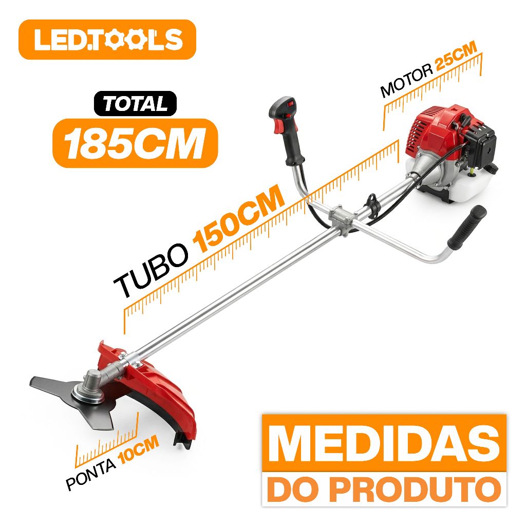 Roçadeira Nakasaki 4 Tempos 3hp 63cc Ohc A Gasolina Profissional