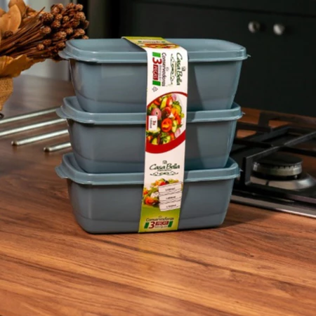 Kit 10 Potes Plásticos Quadrados com Tampa Hermética — Ideais para Marmita Freezer Geladeira e Micro ondas