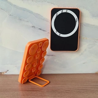 Suporte para celular 2 em 1 com Ventosa e imã. Fixação Forte e Estável em superfícies lisas
