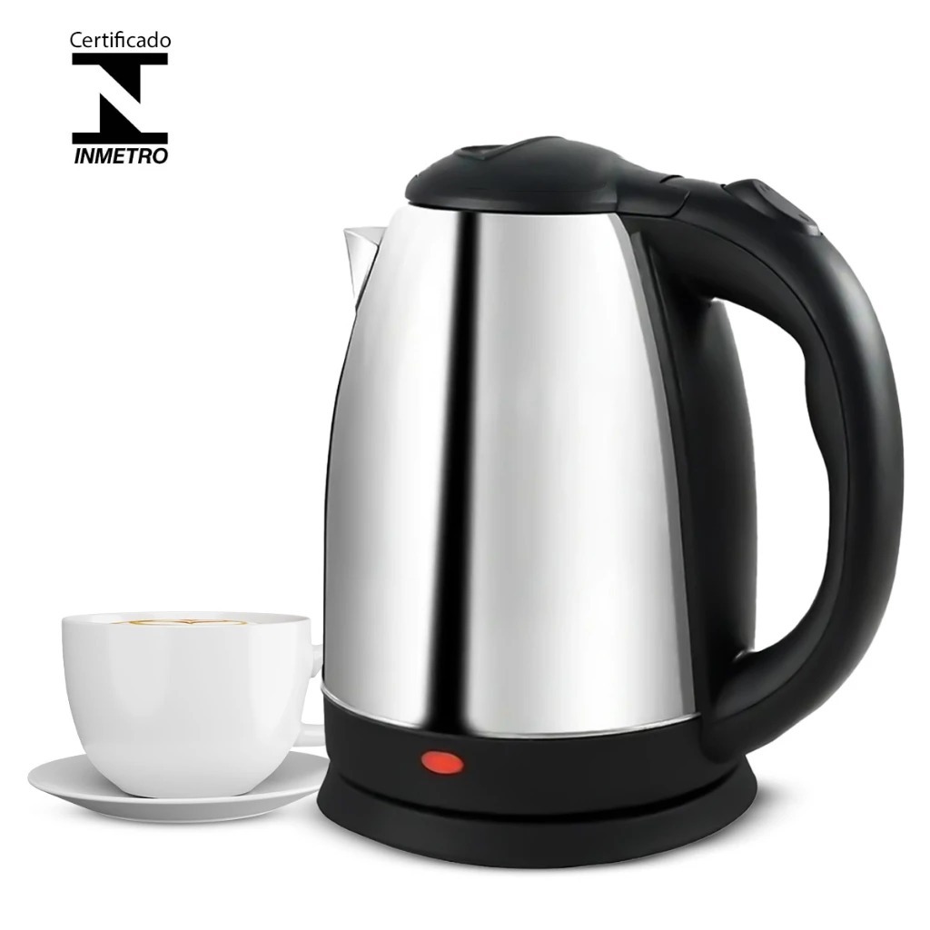 Chaleira Elétrica Térmica Inox 1,8L com Tampa Bule Moderno R